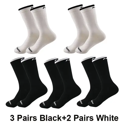 5 Pairs Cycling Socks Men Breathable Mesh Sport Running Socks Racing Road Bicycle Mid Tube Solid Letter Football Bike Socks Man - Image 11
