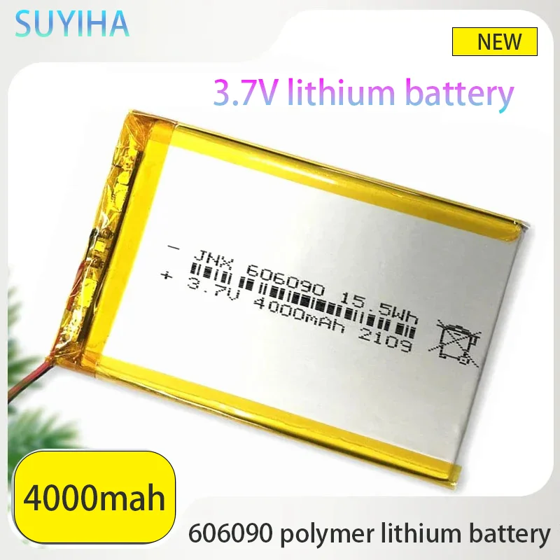 

New 606090 3.7V 4000mAh Rechargeable Lithium Polymer Lithium Battery for Power Bank MP4 PSP PAD Mavigator Tablet Laptop