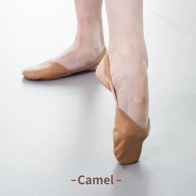 Girls Professional Ballet Shoes Leather Soft Sole Half-covered Gymnastics Ballet Slippers Practise Ballerina Shoes Dance Shoes 4