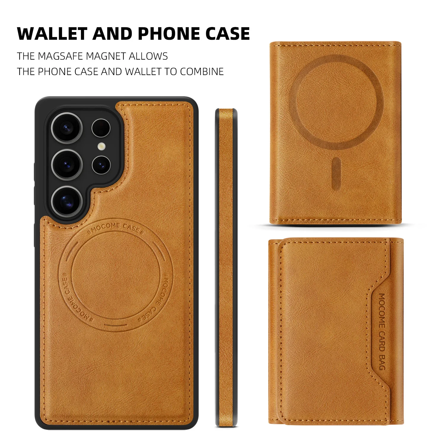 Premium Wireless Charging Phone Case with Card Holder and Protective Cover