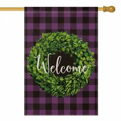 Garden Flag Double Sided Welcome Winter Outdoor Yard Decorations For Porch House Farmhouse Small Flag Christmas
