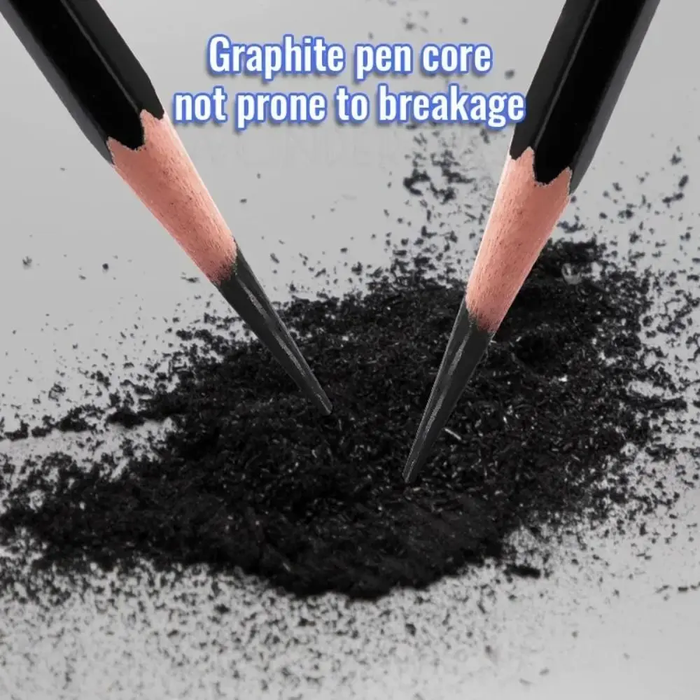 Graphite Mixed Sketching Pencil Art Supplies Painting Charcoal Pencils Black Durable Drawing Pencil Set Details Processing