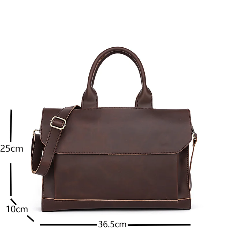 Handbags for Men 2024 New Arrivals Large-capacity Classic Retro Men’s Shoulder Bag High-quality Leather Crossbody Bag Business Computer Briefcase._voghion.com