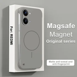 Magsafe Magnetic Wireless Charging Slim Hard Phone Case - Frameless Back Cover for Poco X8 Pro (Light Grey)