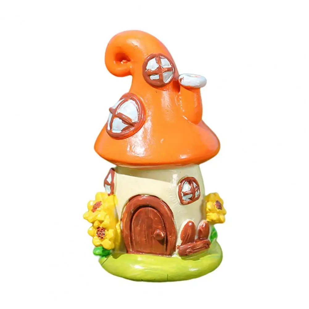 Lovely Mushroom Mini House Smooth Miniature House Cute Fairy Garden Fungo Cottage Desktop Decor Gifts