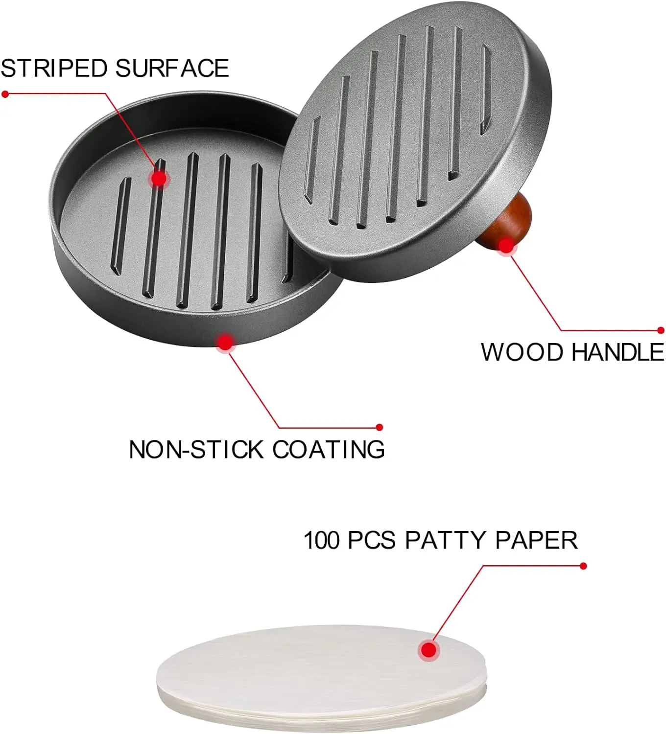 Stainless Steel Burger Press 2