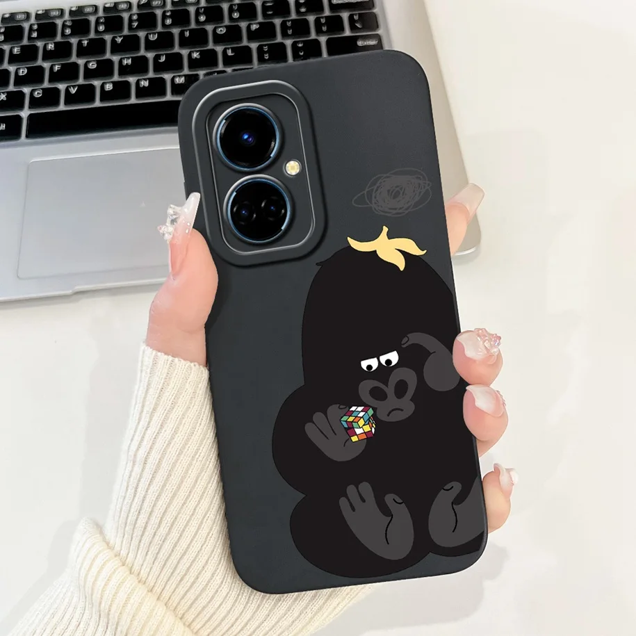 Cute Cartoon Camera Protection Matte Soft Phone Case Cover