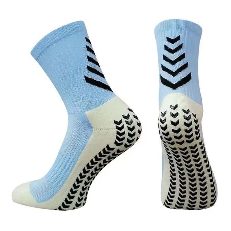 1 Pairs New Men Women Soft Breathable Anti-slip Football Socks Running Soccer Basketball Cycling Sports Grip Socks