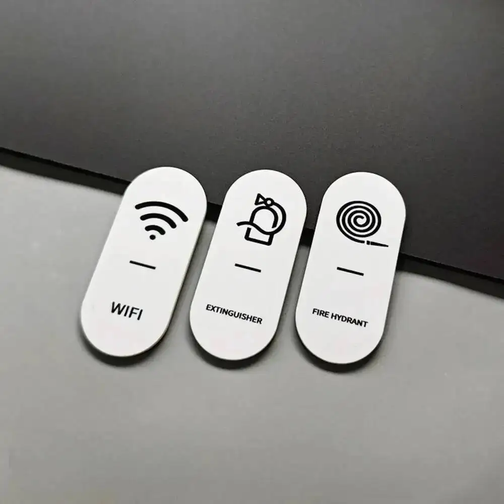 1 Stück weiße Acrylschilder (Indikator/Warnung/Erinnerung) für Auto/Gewerbe/Innen-/Außenbereich – Detail 1