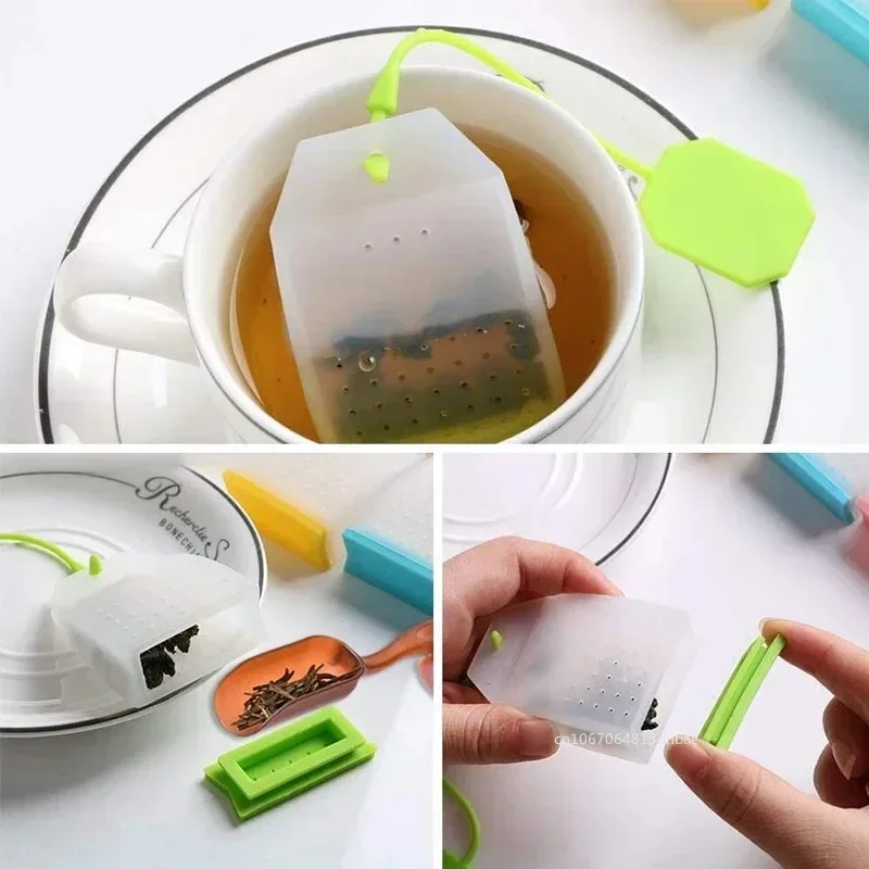 Food-grade Silicone Tea Bags Colorful Style Strainer Herbal Loose Tea Infusers Strainer Diffuser Teaware Accessories