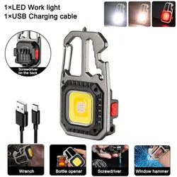 Portable LED Keychain Flashlight with Emergency Tools (4Screwdriver)