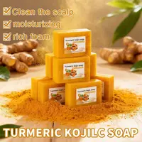 Savon à l'acide koji au curcuma et au citron, savon familial, effet trois-en-un, nettoyage doux et démaquillant 5