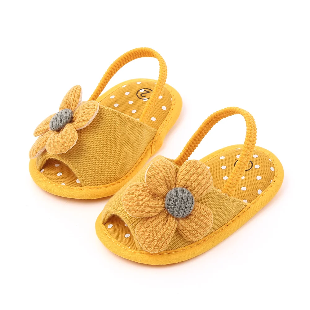 Baby Sandal with Hairband Soft Cotton for Spring and Summer Baby Girl 0-18M
