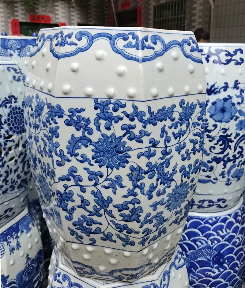 Jingdezhen Porcelain Garden Stool Ceramic Stool For Dressing Table Drum Chinese Blue And White Garden Stools Stools Ottomans Aliexpress