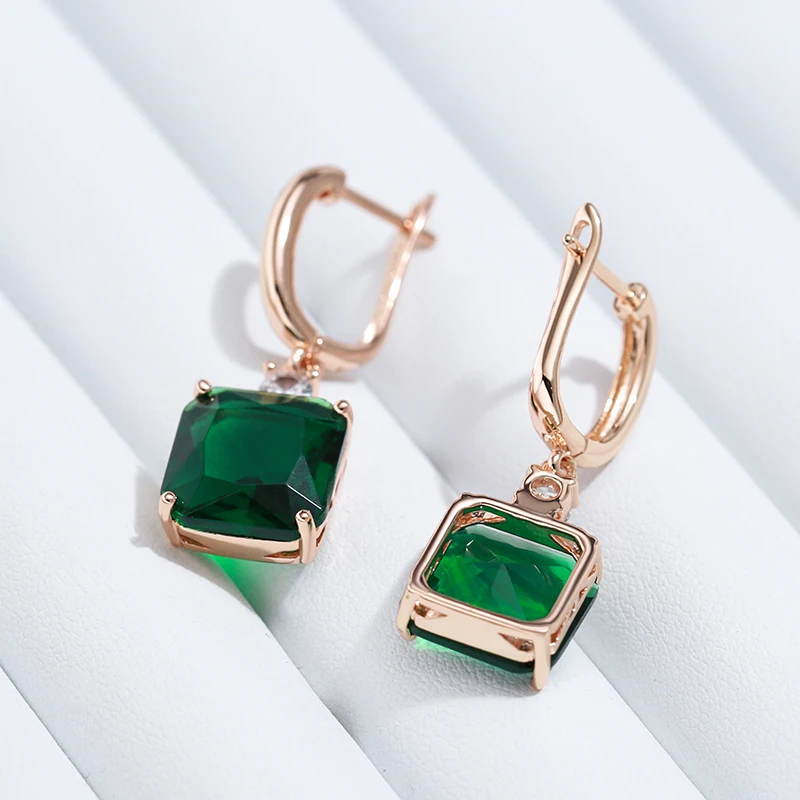 Hot Green Stone Earrings