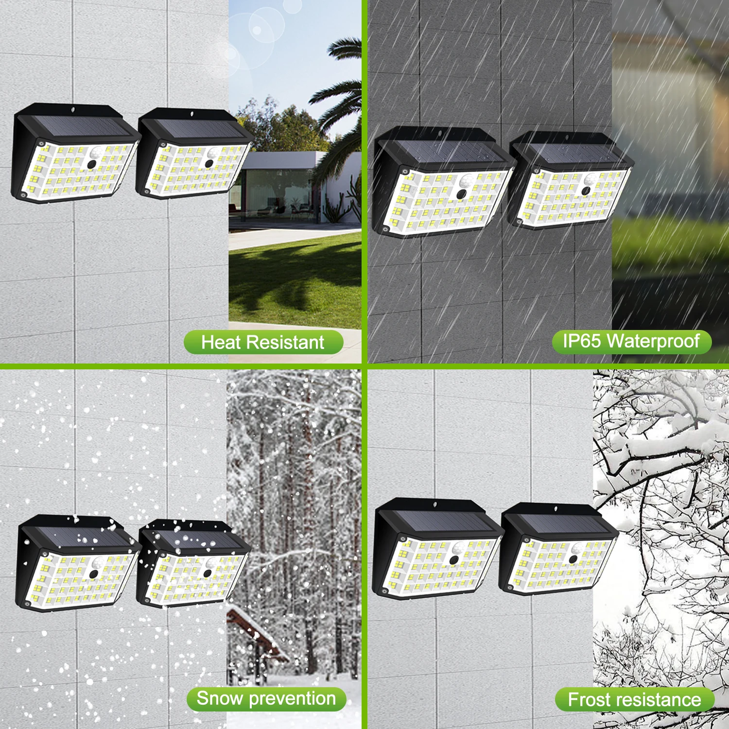 Solar Outdoor Lights 176 LED Solar Powered Motion Sensor Flood Lights IP65 Waterproof 3 Modes Wall Lamp For Outside Porch Yard