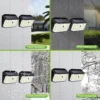 Solar Outdoor Lights 176 LED Solar Powered Motion Sensor Flood Lights IP65 Waterproof 3 Modes Wall Lamp For Outside Porch Yard 6