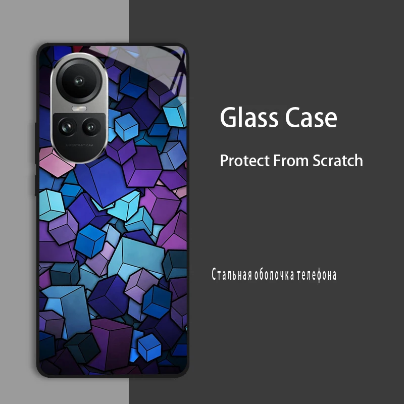 Enhanced Protective Tempered Glass Case Cover with Hard Coque Bumper