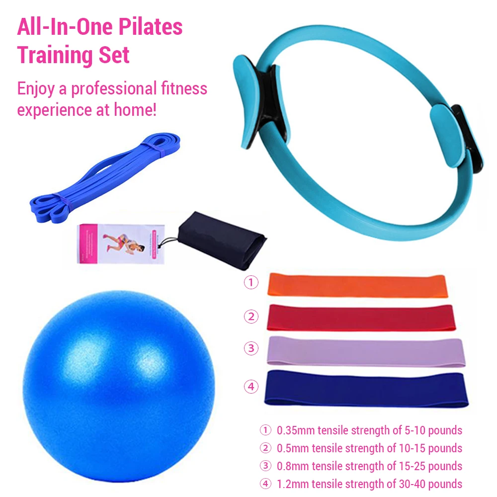 Pilates Equipment for Home Workouts Pilates Ring and Ball Set Resistance Bands & More Perfect for Home Equipment pilates ring