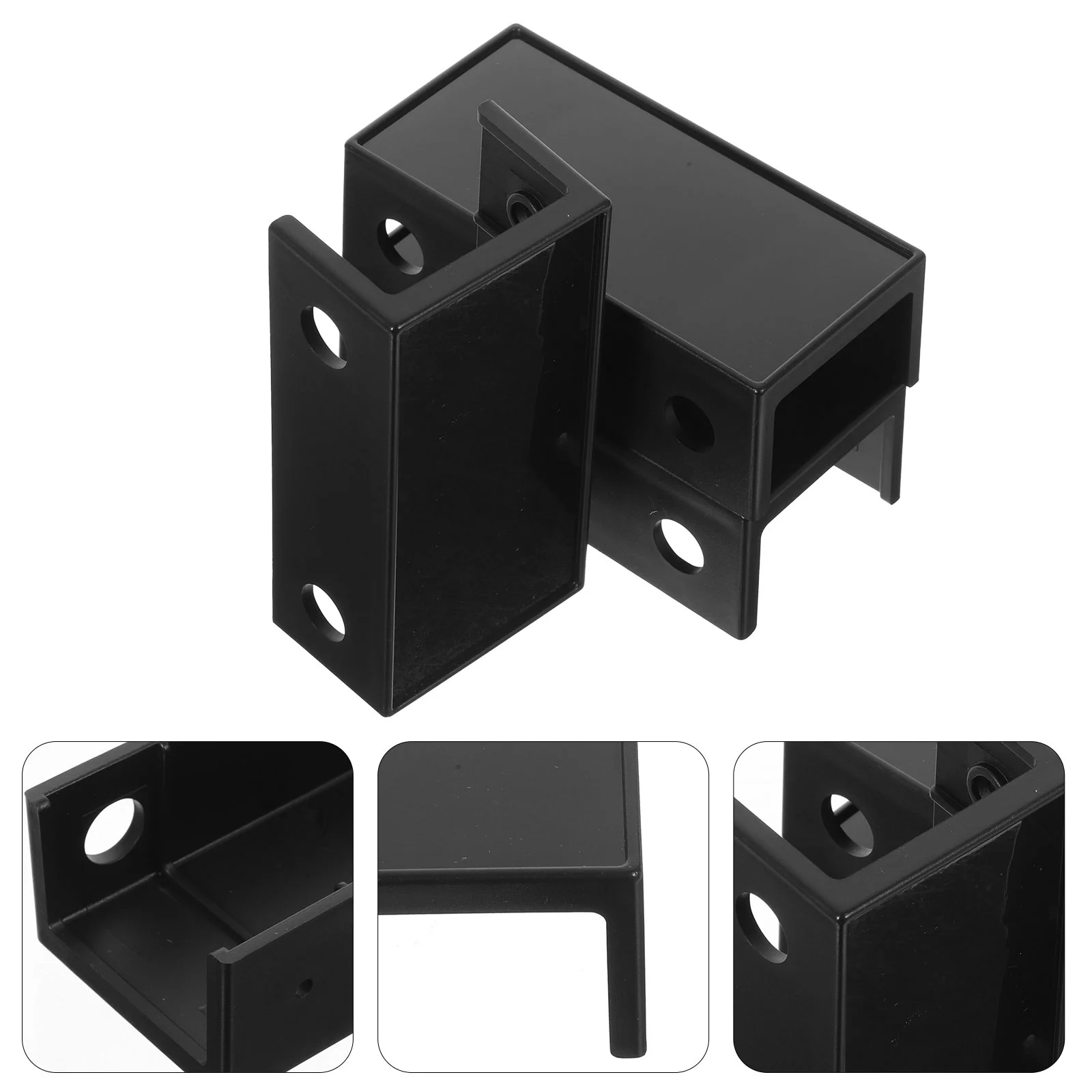 

Tablet Holder Under Desk Laptop Stand Keyboard Router Wall Mount Bracket (Black) Computer Plastic Accessories