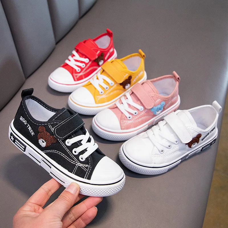 White Kids Shoes Classic Casual Canvas Shoes Breathable Boys Sneakers Brand Toddler Girls Sport Running Children Trainers Sports Shoes Baby Shoes Kids Sneakers Kids Shoes Kids Sports Shoes