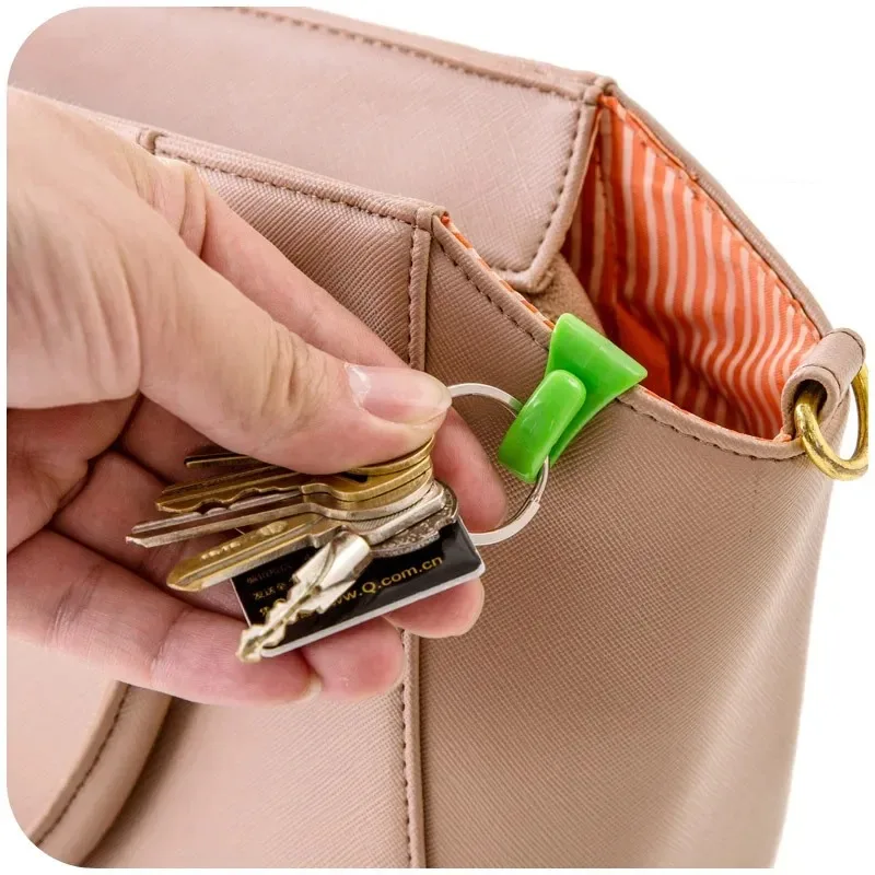Bag Organizer 2PCS Colorful mini built-in bag clip prevent lost key hook rack store clip used in bags