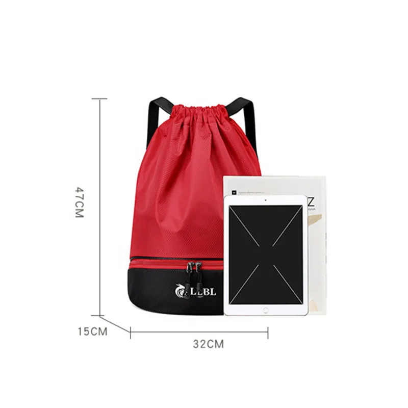 Women's Bags Waterproof Gym Men's Soccer Training Large Fitness Basketball Ball Drawstring Handbag Travel Female Sports Backpack