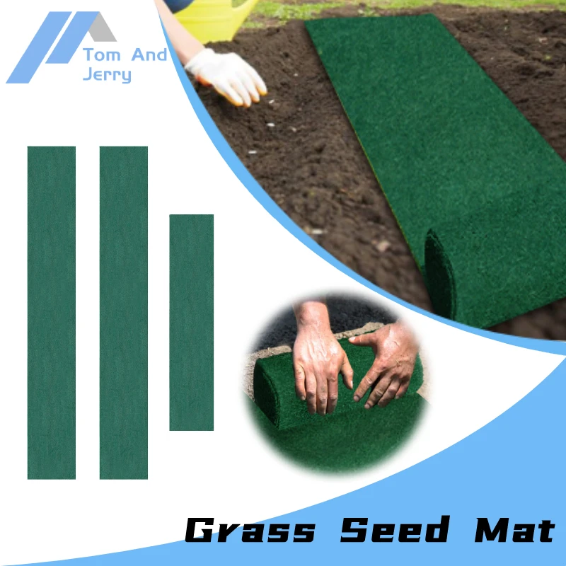 Biodegradable Grass Seed Mat Plants Growing Blanket Fertilizer Sprout Mat For La