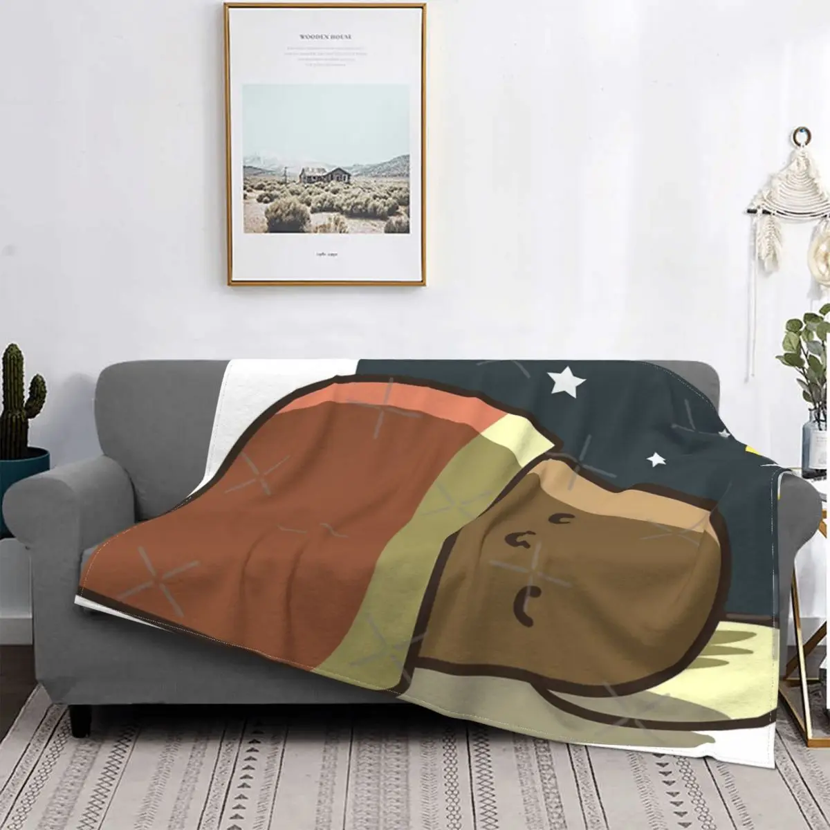

Sleeping Potato 2 Blanket Bedspread On The Bed Throw Fluffy Soft Blankets Ultralight Hairy Winter Bed Covers