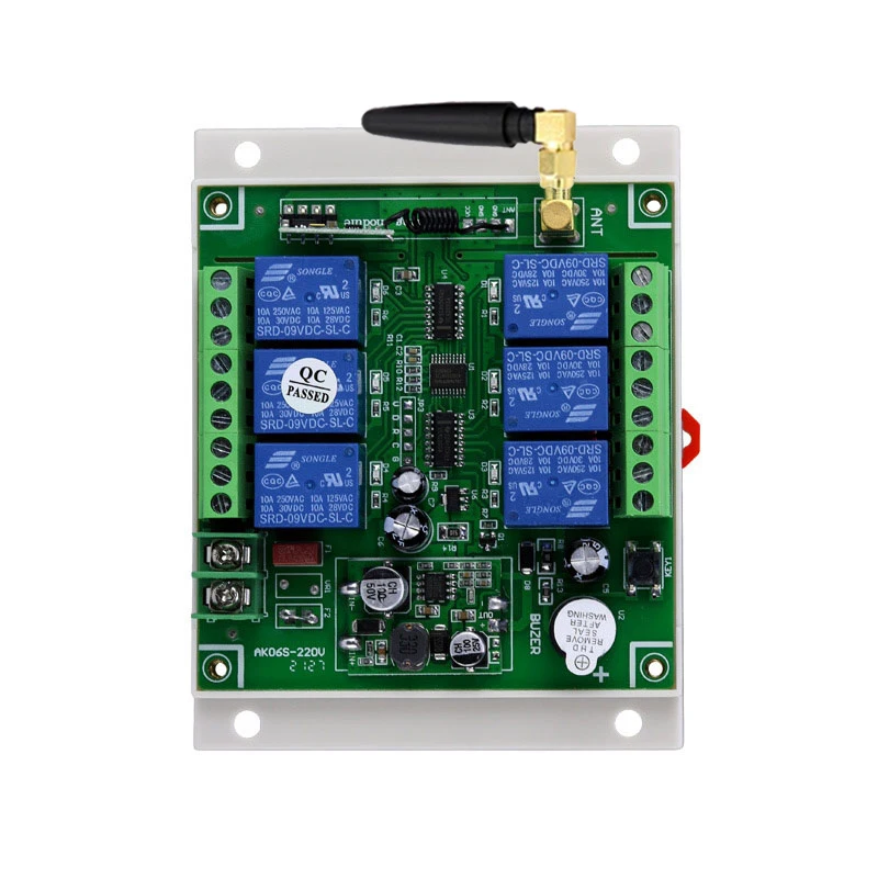 Relé rf Controle Remoto sem Fio Interruptor Receptor Transmissor Sucção Antena para Luz Led ou Motor 2000m Dc12v 24v 36v 6ch 30a - Image 5