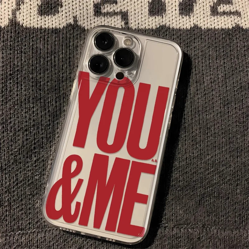 Women's Creative Transparent TPU Phone Case - English Design