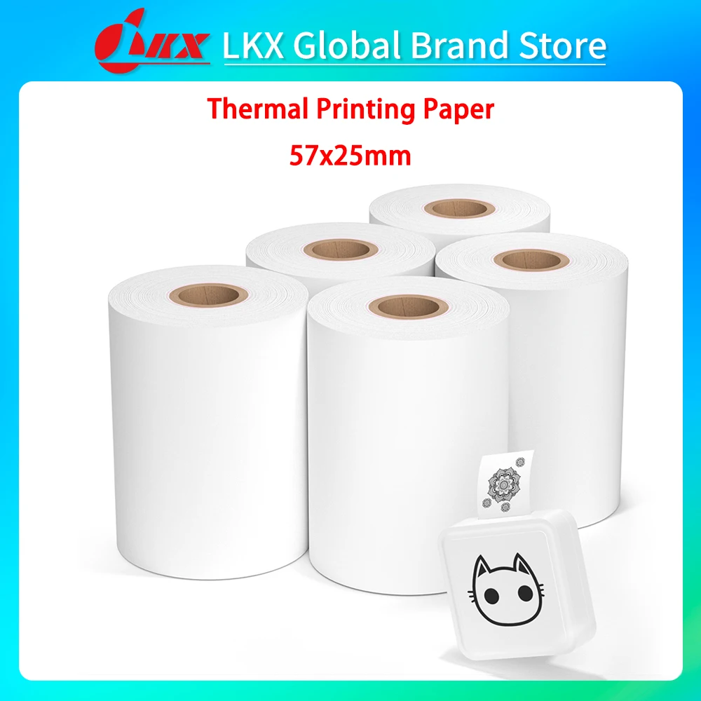LKX 열 인쇄 라벨 용지, 열 인쇄 롤 용지, 어린이 즉석 인쇄 카메라 라벨 용지, 주변 A6 A8, 57x25mm