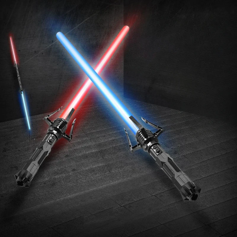 Lightsaber Toy Telescopic Sword 75cm RGB Light Saber 2 In 1 7-Color/1 Color Lightsaber for 3+ Kids Laser Sword Toy Party Glow Swords Coser Toy