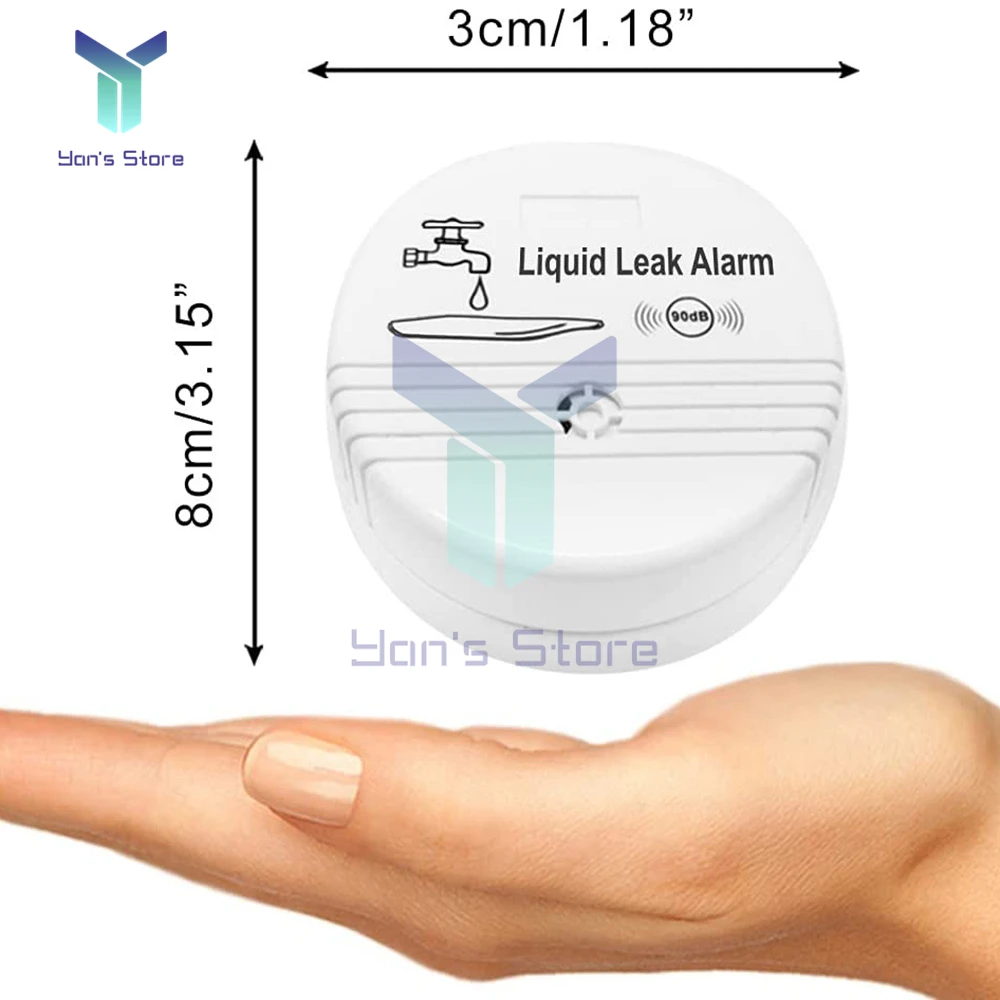 Water Leak Detector Home Alarm Water Leakage Alarm Detector 85dB Independent Water Leak Sensor Detection Flood Alert Overflow Security System