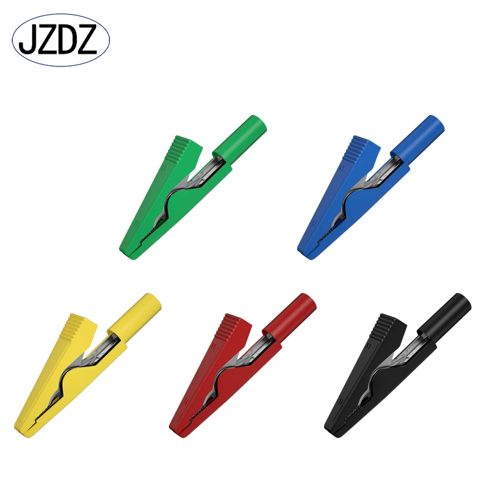 Alligator Clips with 2mm Socket Insulation Metal Crocodile Clamp Test Accessories for Multimeter J.60028 5pcs alligator clips test clip test hooks clips electrical clamp electric test clamp