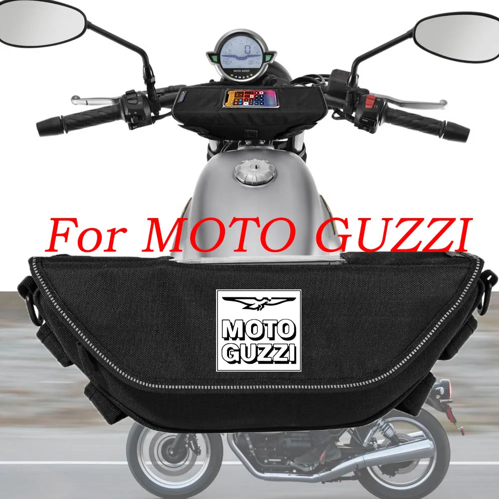 Per Moto Guzzi V7 Stone Retro V9 V85 V85Tt V100 Accessorio Moto Impermeabile E Antipolvere Manubrio Storage Bag Navigazione