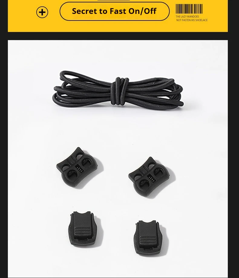1 Paar neue weiße elastische Schnürsenkel ohne Binden mit Schnellverschluss für bequeme Sneaker-Schnürsenkel, Schuhzubehör für Erwachsene und Kinder – Detail 3