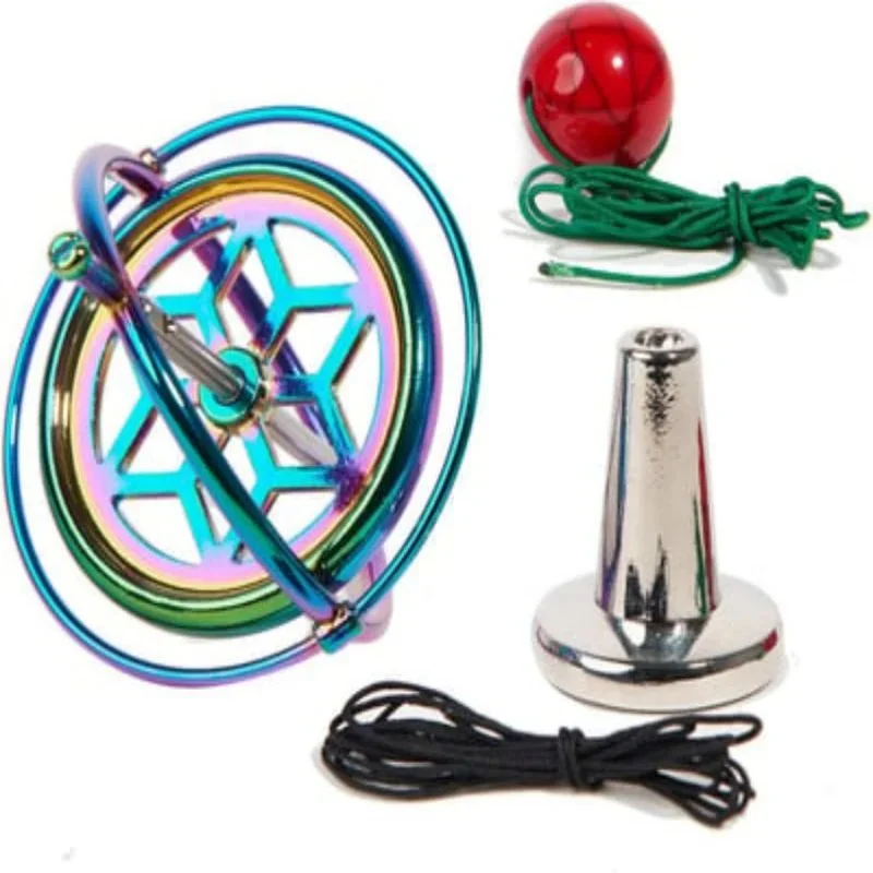 Precision Gyroscope Metal Anti-Gravity Spinning Top Creative Finger Gyroscope Metal Mechanical 3-Axis