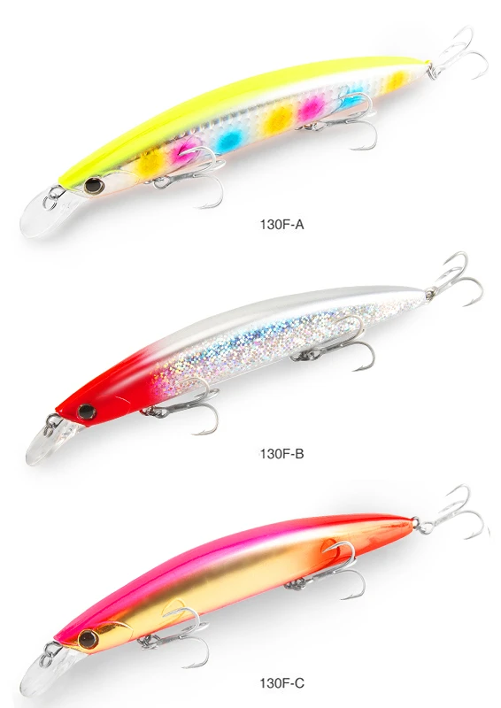 130F Ultra Lange Casting Schwimm Wobbler Minnow Harten Köder 130mm 23g Flunder Meer Bass Salzwasser Meer Angeln Locken tiefe 0,8-1,5 m – Detail 7