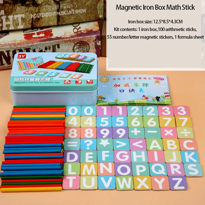 Children Math Arithmetic Teaching Aids Number Sticks