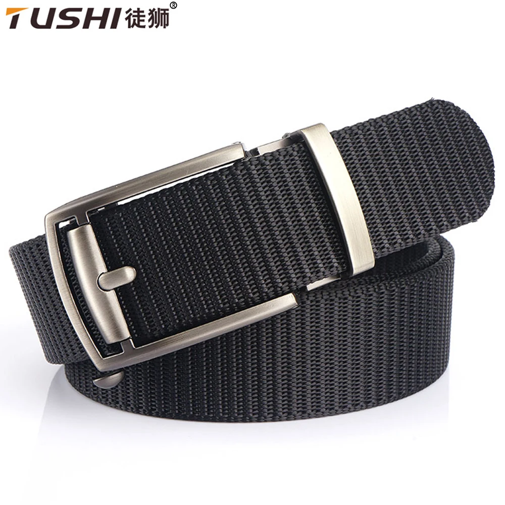TUSHI New Men Belt Alloy Quick Release Automatic Buckle Tight Nylon Tactical Outdoor Sports Casual Military Genuine Trouser Belt towyelorn quick release aluminium alloy pluggable buckle tactical belt elastic military belts for men stretch waistband hunting