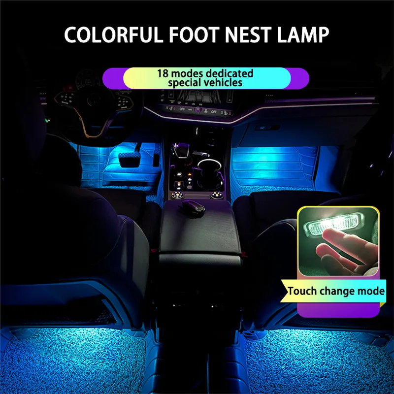 

LED Car Atmosphere Lamp For Audi A4 B5 B6 B7 B8 A1 8X A3 8V 8P 8L A6 C5 C6 C7 A5 A7 A8 TT Q3 8U Q5 8R Q7 Q8 Footwell Lights