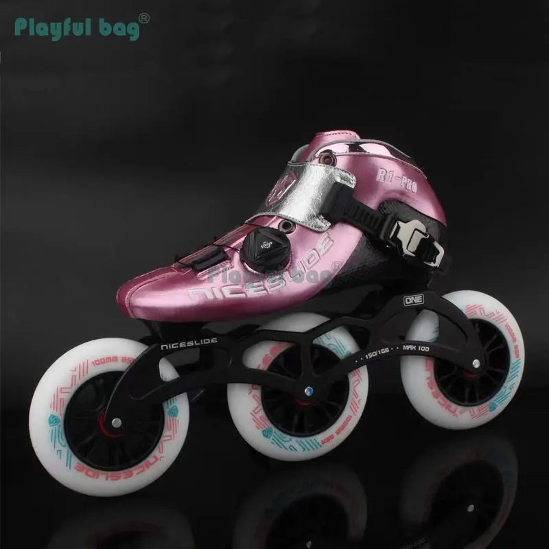 Speed skating shoes inline roller skates Club training Competitive speed skating competition shoes knob carbon fiber AMB120