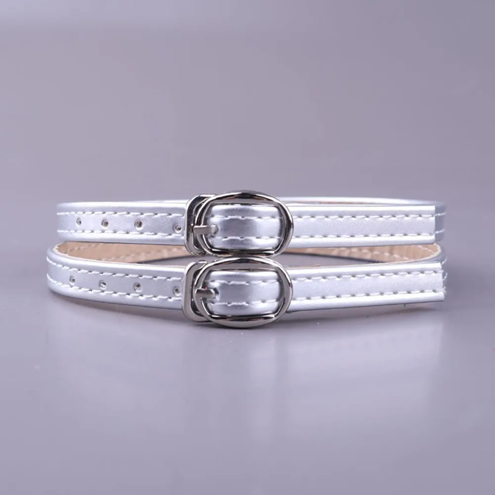 Premium PU Leather Adjustable Shoe Straps with Metal Buckle - Anti-Drop Heel Accessory
