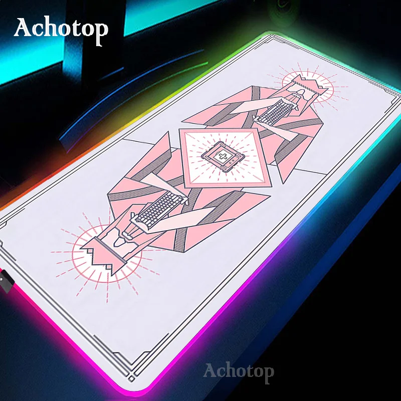 Tappetino Per Mouse Rosa Gamer Rgb Xxl Tappetino Per Mouse Gaming Tappetini Per Mouse Di Grandi Dimensioni Tappetino Per Mouse Tappetino Per Mouse Gra