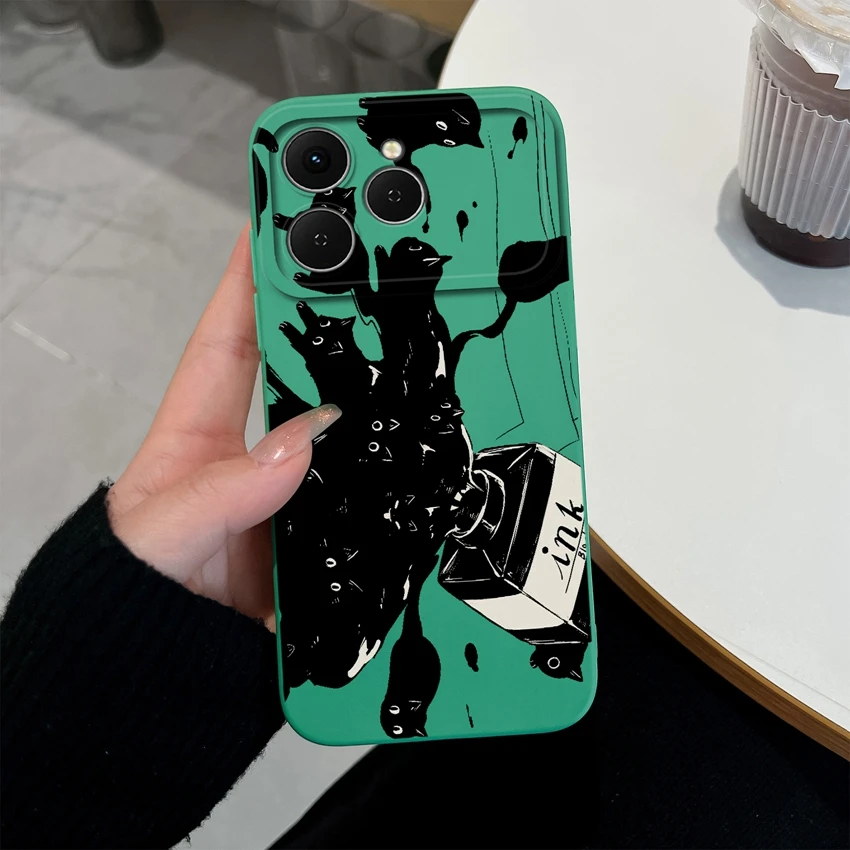 Cute Chubby Girls Pattern Shockproof Silicone Phone Case with Screen Protector