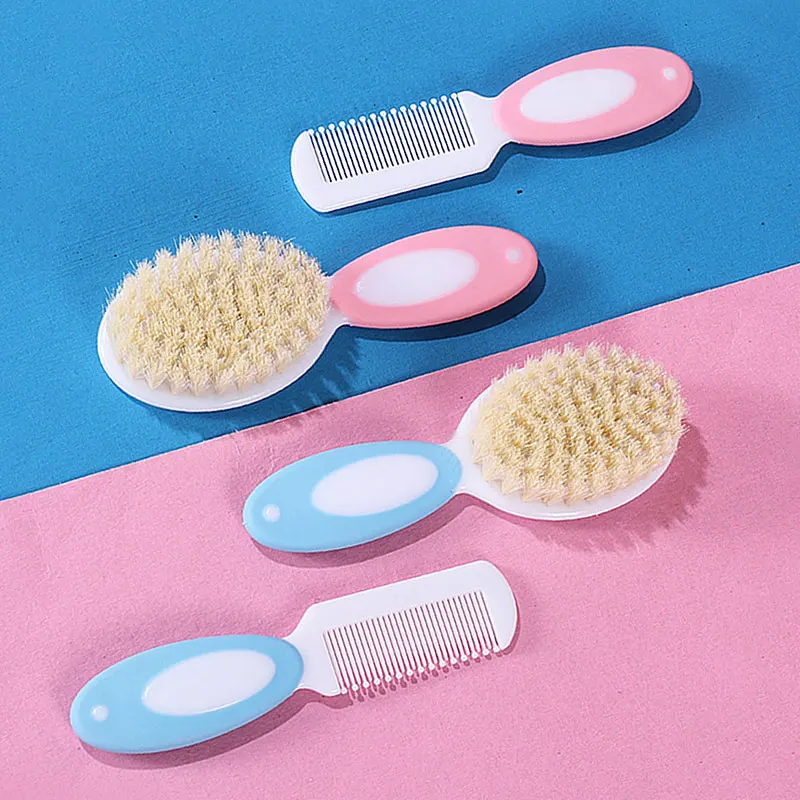 Baby Hair Brush Comb 2Pcs/set Anti-screw Edge Scalp Massager For Kids