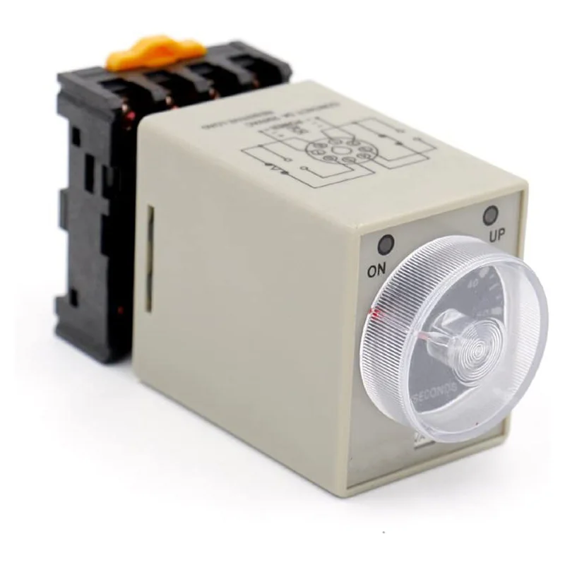 

AC 110V AH3-3 Time Delay Relay Solid State Timer 8 Pins 60S with Socket
