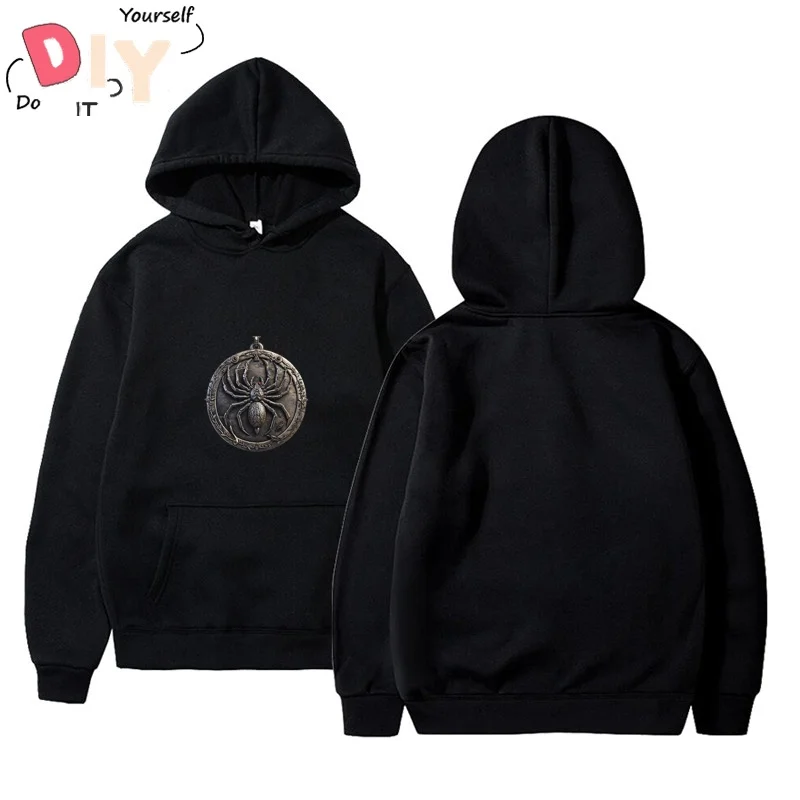 

Oval Spider Pendant Vintage Round Neck Gildan Sexy Putih Soft Cute Korean Hoodie Men Summer Style Cotton Half Sleeve