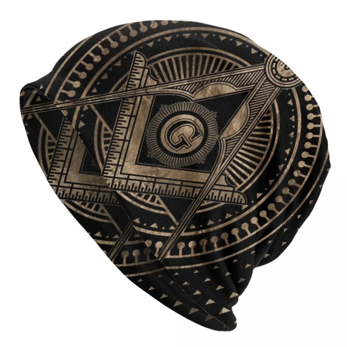 

Freemasonry Symbol Square And Compasses Bonnet Hat Knitted Hats Men Women Hip Hop Unisex Mason Winter Warm Skullies Beanies Caps